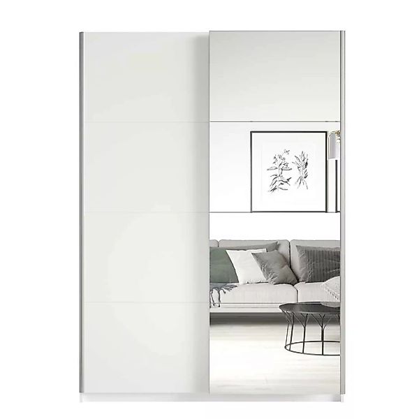 Jugendschrank mit Spiegel 2 Schiebetüren 120 cm breit günstig online kaufen