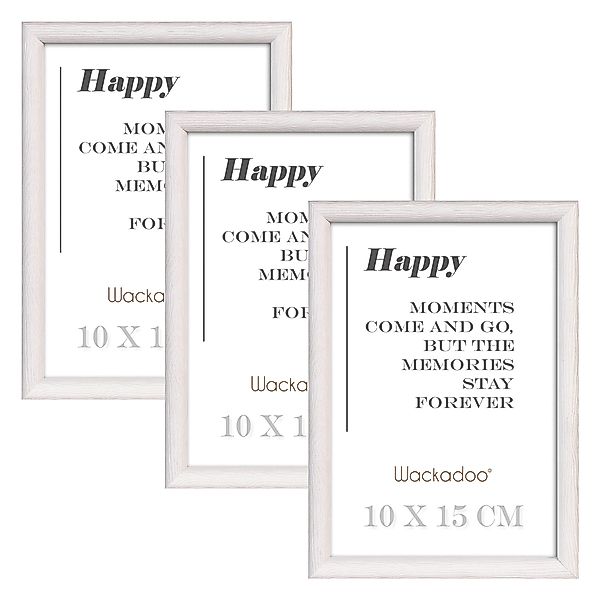 Wackadoo Living Bilderrahmen-Set HAPPY mit Glasscheibe günstig online kaufen