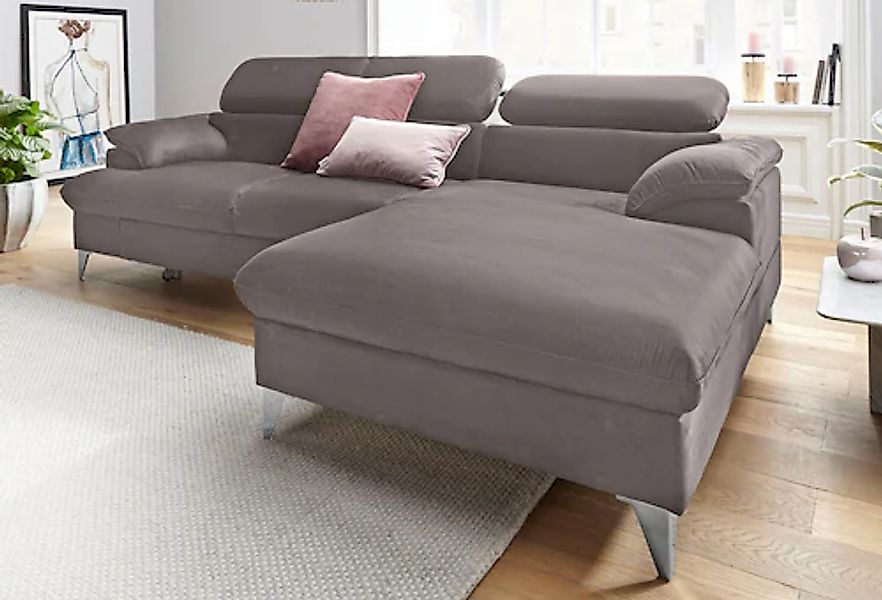 COTTA Ecksofa »Caluso L-Form« mit Kopfteilverstellung, wahlweise mit Bettfu günstig online kaufen