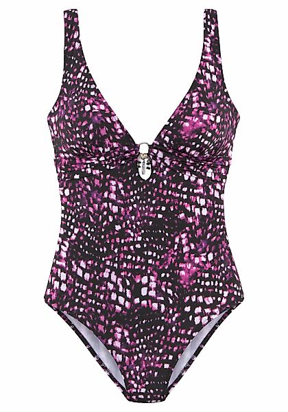 Bruno Banani Badeanzug mit silberfarbenem Accessory günstig online kaufen