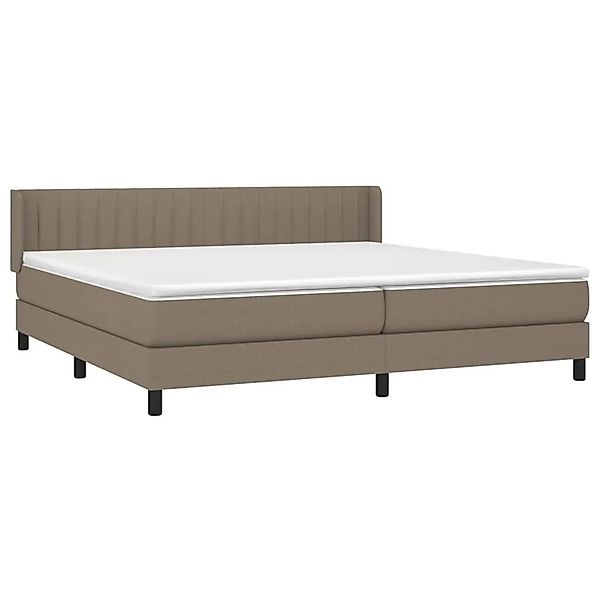 vidaXL Boxspringbett mit Matratze Taupe 200x200 cm Stoff 3129901 günstig online kaufen