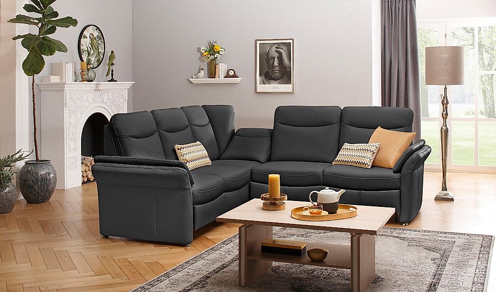 Home affaire Ecksofa "Tahoma L-Form" mit Armlehnfunktion, wahlweise Bettfun günstig online kaufen
