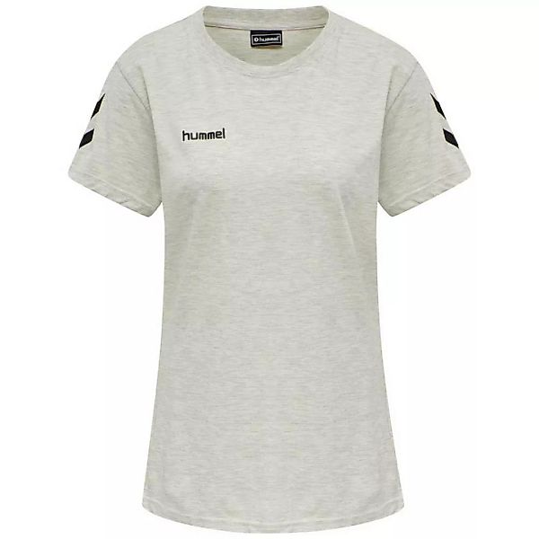 Hummel Go Cotton Kurzärmeliges T-shirt S Egret Melange günstig online kaufen