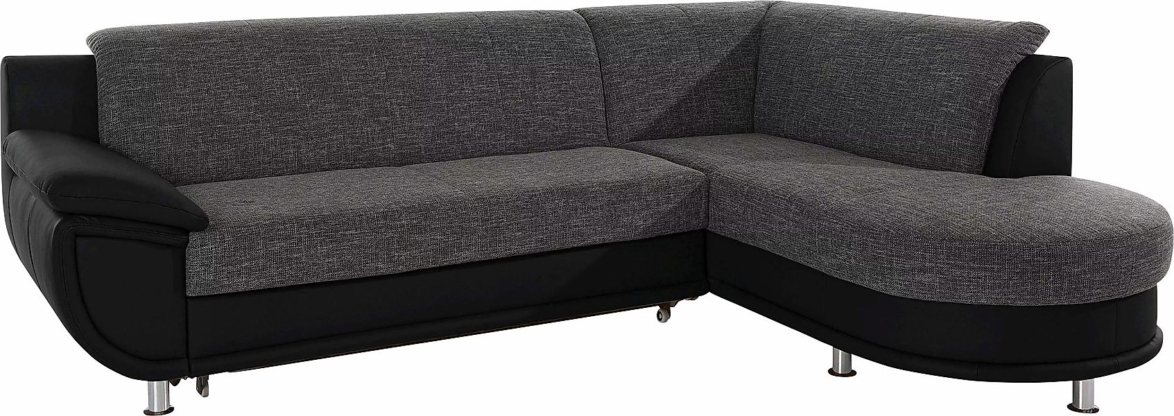 TRENDMANUFAKTUR Ecksofa »Rondo 3, zeitlos und bequem, Materialmix, breite A günstig online kaufen