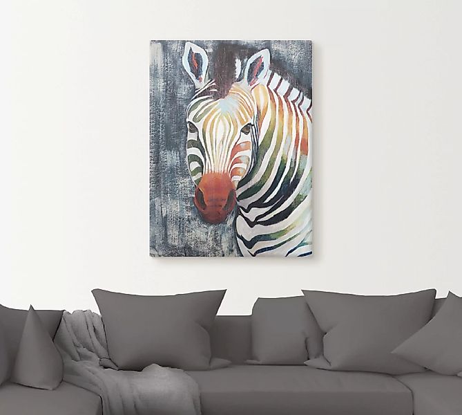 Artland Wandbild "Prisma Zebra II", Wildtiere, (1 St.), als Leinwandbild, P günstig online kaufen