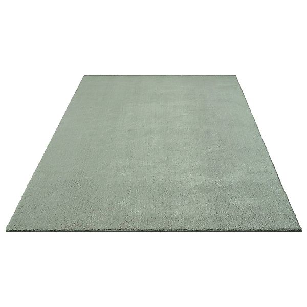 Floornovo Hochflor Teppich Grün Einfarbig 150 x 80 cm günstig online kaufen