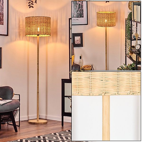 hofstein Stehlampe Stehlampe mit Holzfuß und günstig online kaufen