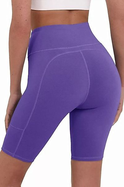 TCA 3/4-Hose TCA Damen Yoga-Shorts hohe Taille mit Handytasche - Lila (1-tl günstig online kaufen