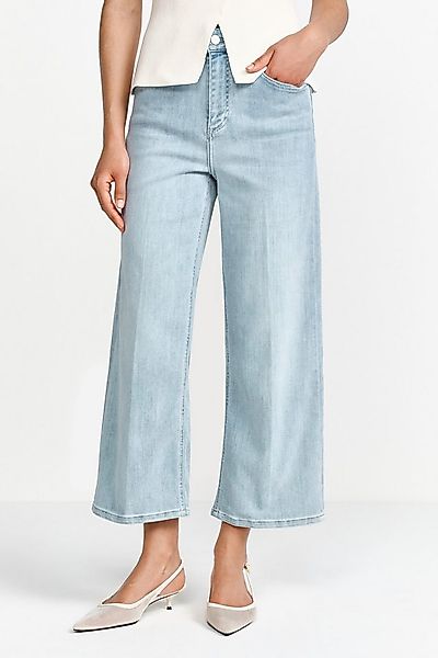 RICHROYAL 7/8-Jeans Culotte Light Blue Satin Denim günstig online kaufen