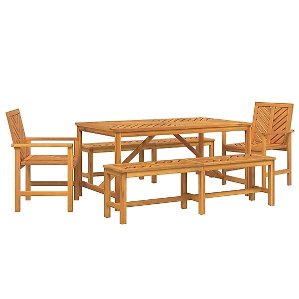 vidaXL 5-Teilige Garten-Essgruppe aus Massivem Akazienholz 3154113 günstig online kaufen