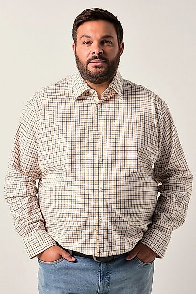 Men Plus Businesshemd Men+ Karohemd Langarm Kentkragen Comfort Fit günstig online kaufen