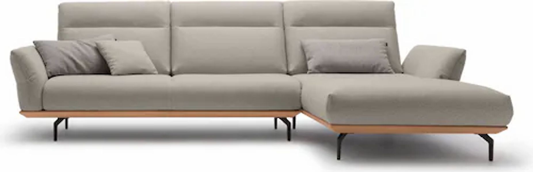 Creation BY ROLF BENZ Ecksofa »CR.460« Sockel in Eiche, Winkelfüße in Umbra günstig online kaufen