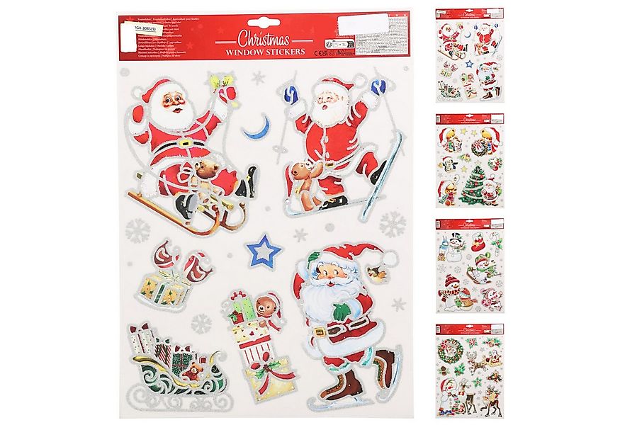 Annastore Fensterdekoration 4 x Bögen Selbstklebende Fensterbilder für Weih günstig online kaufen