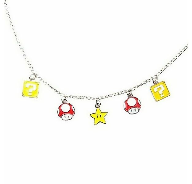 Super Mario Kette mit Anhänger Super Mario Nintendo Mushroom Question Kette günstig online kaufen