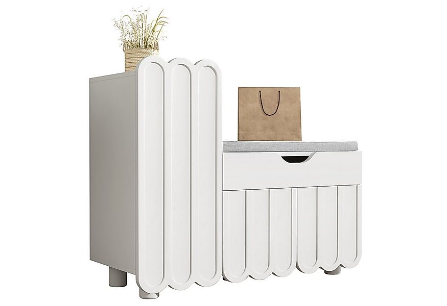 Refined Living Schuhschrank Moderner 3-Türen-Schuhschrank mit Schublade & S günstig online kaufen