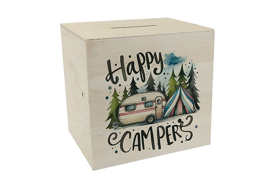 speecheese Spardose Happy Campers Wohnwagen Spardose aus Holz günstig online kaufen
