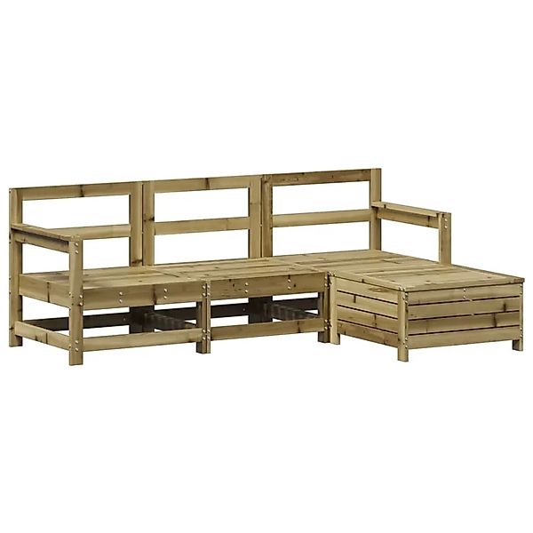 vidaXL 4-Tlg Garten-Sofagarnitur Kiefernholz Imprägniert 3250803 günstig online kaufen