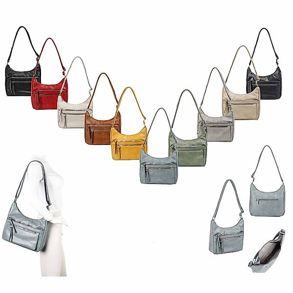 ITALYSHOP24 Schultertasche Damen Tasche Shopper Umhängetasche Crossbody Han günstig online kaufen