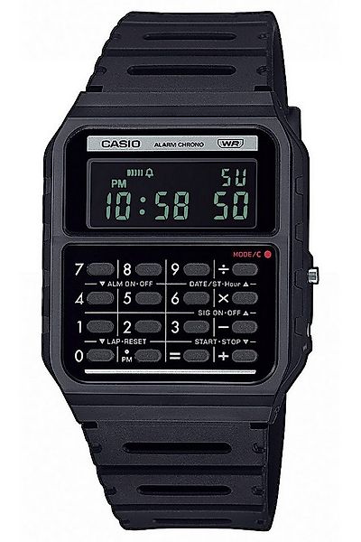 CASIO VINTAGE Digitaluhr mit Taschenrechner Vintage Edgy Schwarz günstig online kaufen
