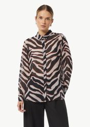 comma Langarmbluse Bluse Chiffon-Bluse mit Hemdkragen günstig online kaufen