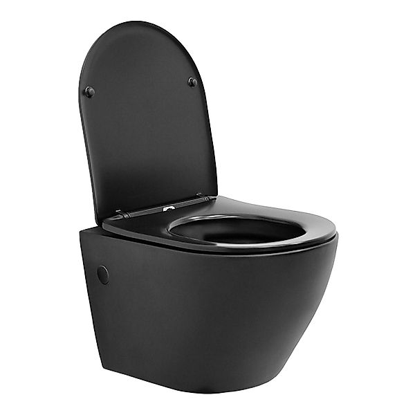LuxeBath Tiefspül-WC Spülrandloses Hänge WC Keramik mit WC-Sitz abnehmbar S günstig online kaufen