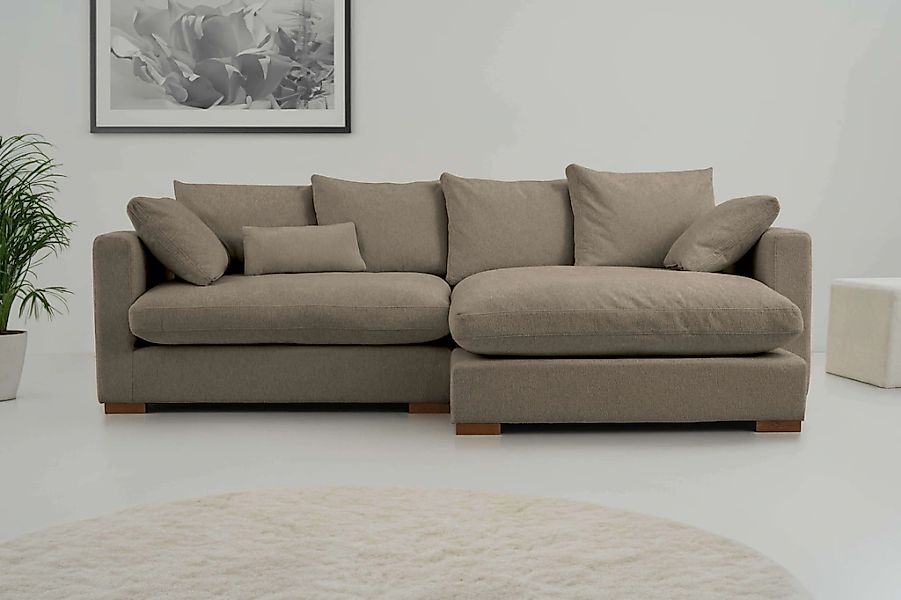 Home affaire Ecksofa "Coray" Breite 266 cm, extra weich und kuschelig, mit günstig online kaufen