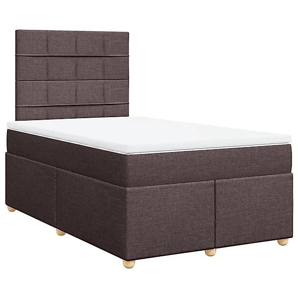 vidaXL Boxspringbett mit Matratze Dunkelbraun 120x200 cm Stoff 3291250 günstig online kaufen