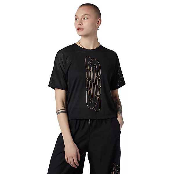New Balance Achiever Keyhole Back Graphic Kurzarm T-shirt XS Black günstig online kaufen