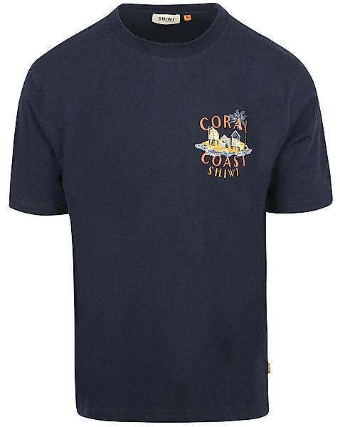 Shiwi T-Shirt Finn Coral Coast Navy - Größe L günstig online kaufen