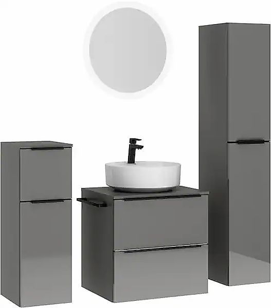 nobilia® Badmöbel-Set »Alvene« vormontiert, mit Soft-Close, 4 Stk. tlg. günstig online kaufen