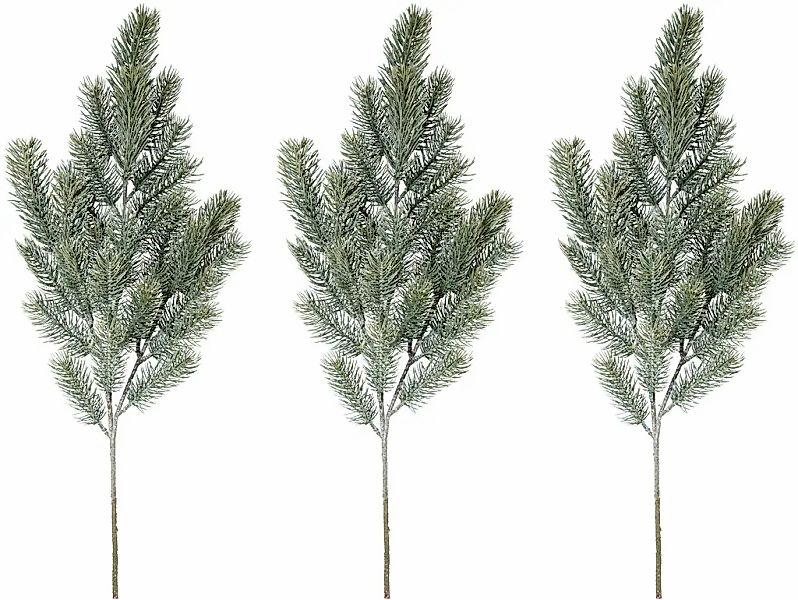 Creativ green Winterliche Kunstpflanze "Weihnachtsdeko", Zweig, 3 Stück im günstig online kaufen