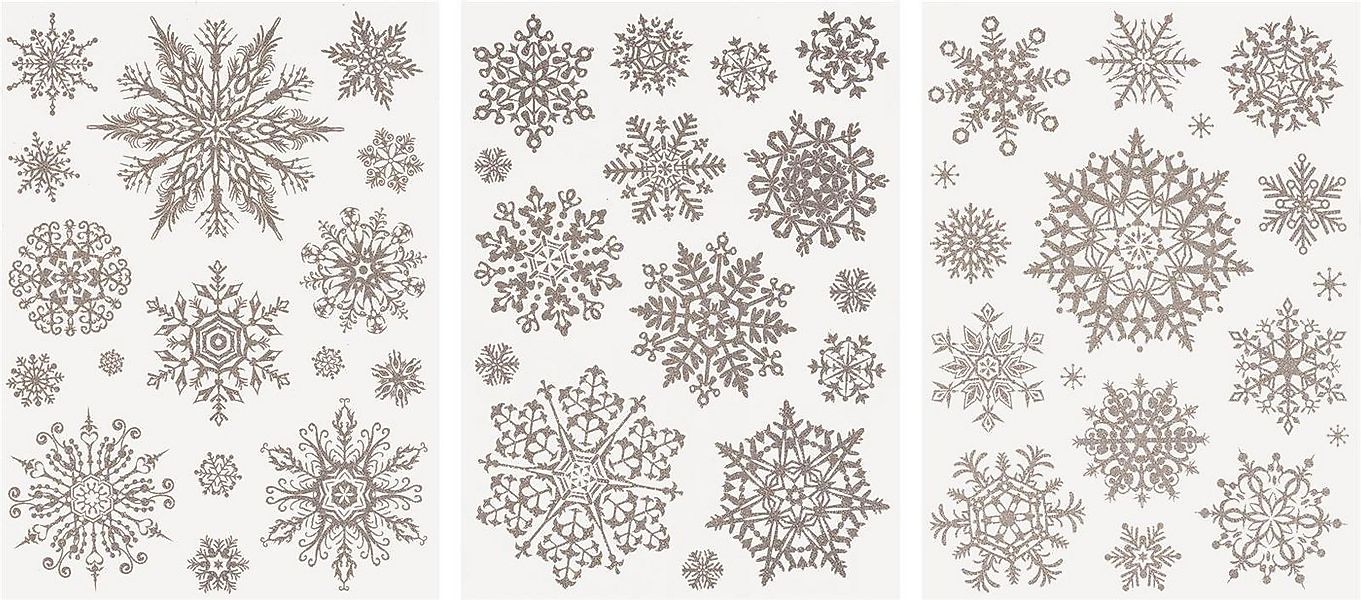 Heyda Fenstersticker Heyda 203584467 Fenster Sticker "Kristalle" A4 silberf günstig online kaufen