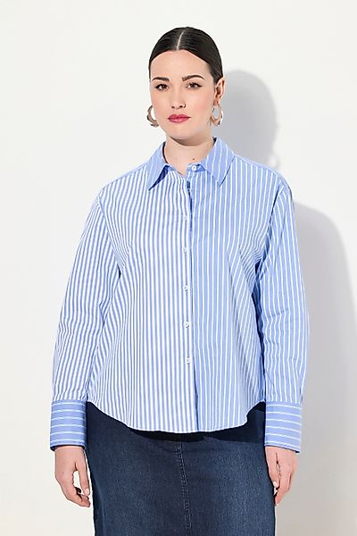 Ulla Popken Hemdbluse Hemdbluse Streifenmix Oversized günstig online kaufen