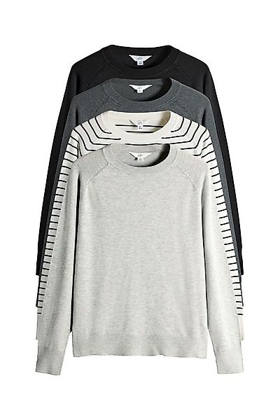 The Set Rundhalspullover The Set Rundhalspullover aus Feinstrick, 4er-Pack günstig online kaufen