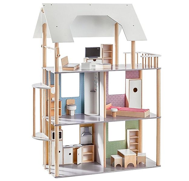 howa Puppenhaus, für Ankleidepuppen bis 30 cm incl. 19 tlg. Möbelset aus Ho günstig online kaufen
