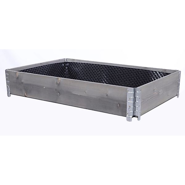 PROREGAL Hochbeetkisten GuardBox 20x120x80cm inkl. Luftfolie Grau günstig online kaufen