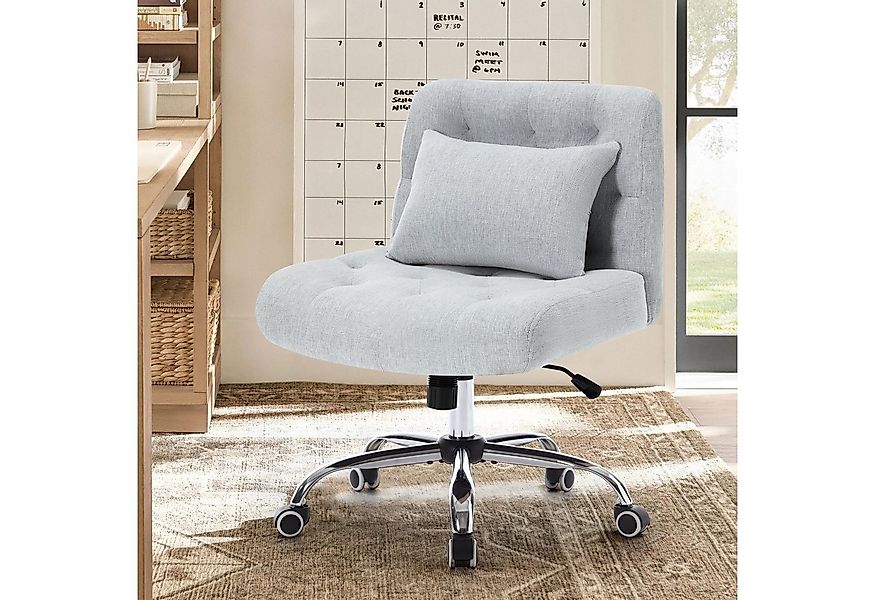 REDOM Stuhl Ergonomischer Bürostuhl mit breitem Sitz (Bürostuhl ohne Armleh günstig online kaufen