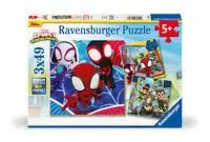Ravensburger Puzzle Kinderpuzzle 3x49 Teile - Spider-Man - Spideys Abenteue günstig online kaufen