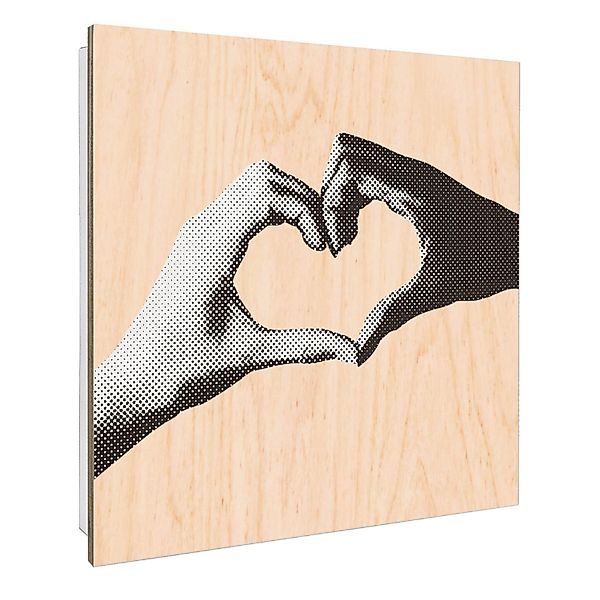 Banjado Großer Schlüsselbox Holz 30x30cm Weiß Scharnier Rechts 50 Haken Sch günstig online kaufen