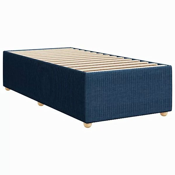 vidaXL Bett Bettgestell ohne Matratze Blau 80x200 cm Stoff günstig online kaufen