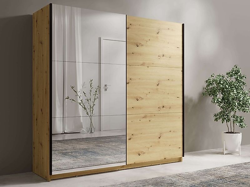 Home affaire Schwebetürenschrank »Kleiderschrank Fresno mit 5 Einlegeböden, günstig online kaufen