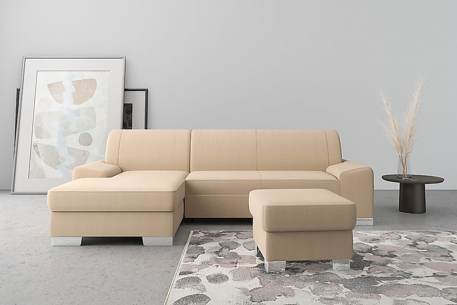 DOMO collection Ecksofa "Anzio L-Form, whlw. Bettfunktion, Federkern, hochw günstig online kaufen