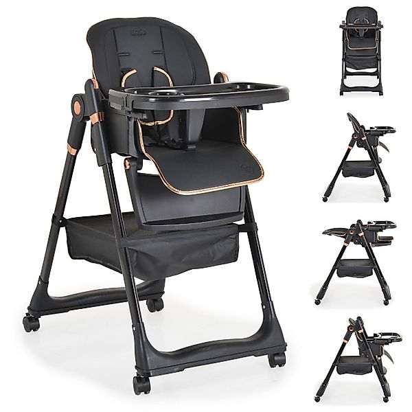 Moni Kombihochstuhl Kinderhochstuhl Lindo klappbar, Lätzchen günstig online kaufen