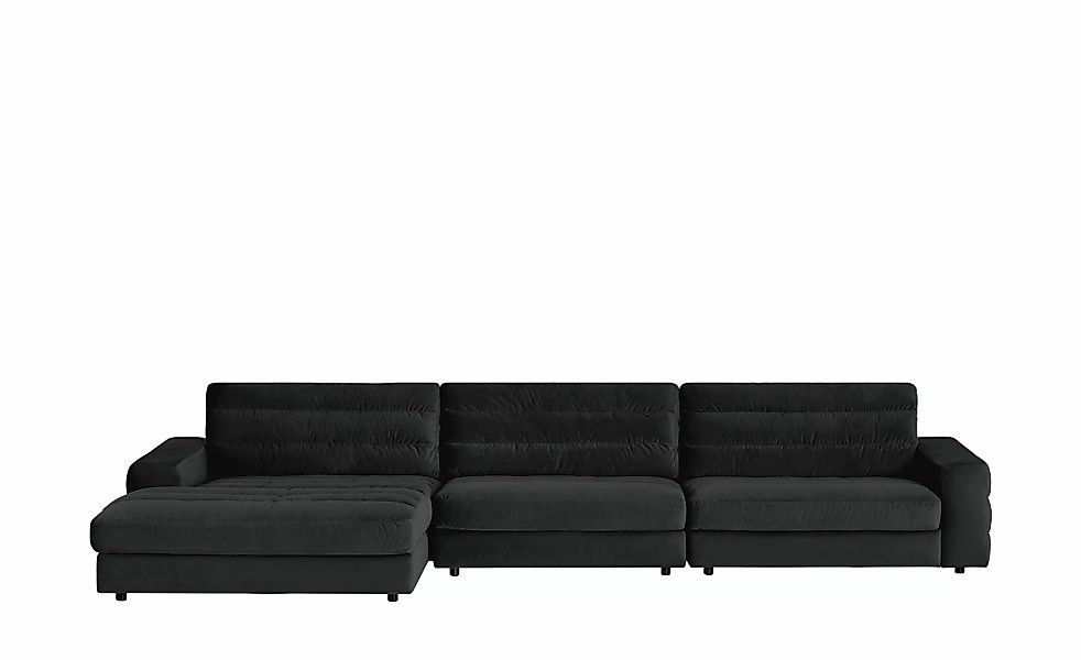Ecksofa Samt  Scarlatti ¦ schwarz ¦ Maße (cm): B: 416 H: 83 T: 205.0 Polste günstig online kaufen