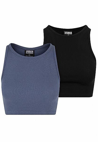 URBAN CLASSICS Tanktop "Urban Classics Damen Ladies Cropped Rib Top 2-Pack" günstig online kaufen