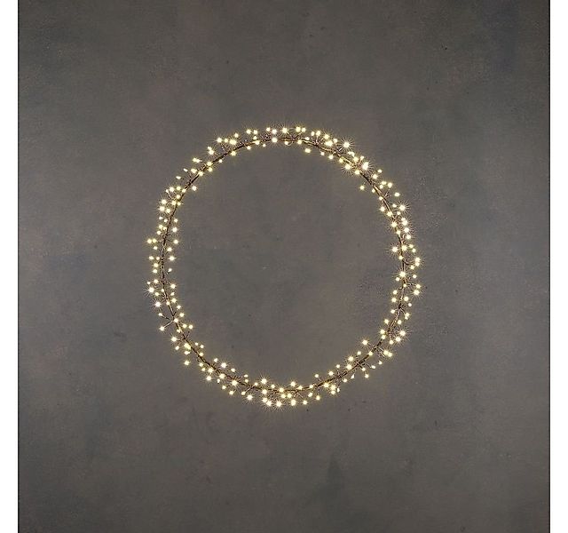 edelman Dekokranz Outdoor Metall schwarz LED warmweiß günstig online kaufen