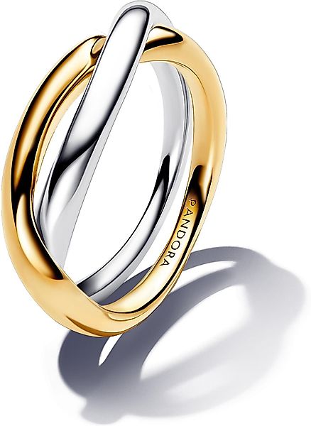 Pandora Fingerring Pandora Bicolor Verschlungene Bänder günstig online kaufen