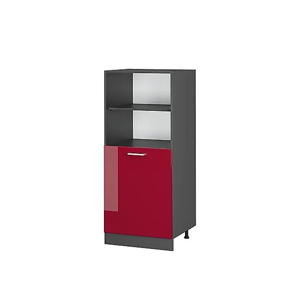 Vicco Herdumbauschrank R-Line Herdschrank Bordeaux Hochglanz/Anthrazit 60 c günstig online kaufen