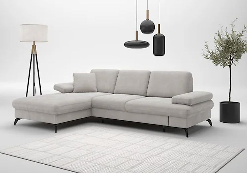 sit&more Ecksofa »Morris L-Form«, mit Bettfunktion, bzw. XXL-Sitzfläche, Ar günstig online kaufen