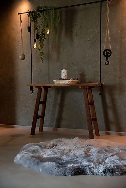 Heitmann Felle Fellteppich »Blüte - Lammfell farbig, Premium Qualität«, blu günstig online kaufen